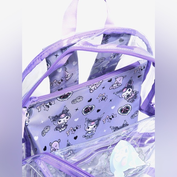 Kuromi Lolita Purple Clear Backpack- NWT - Picture 3 of 5